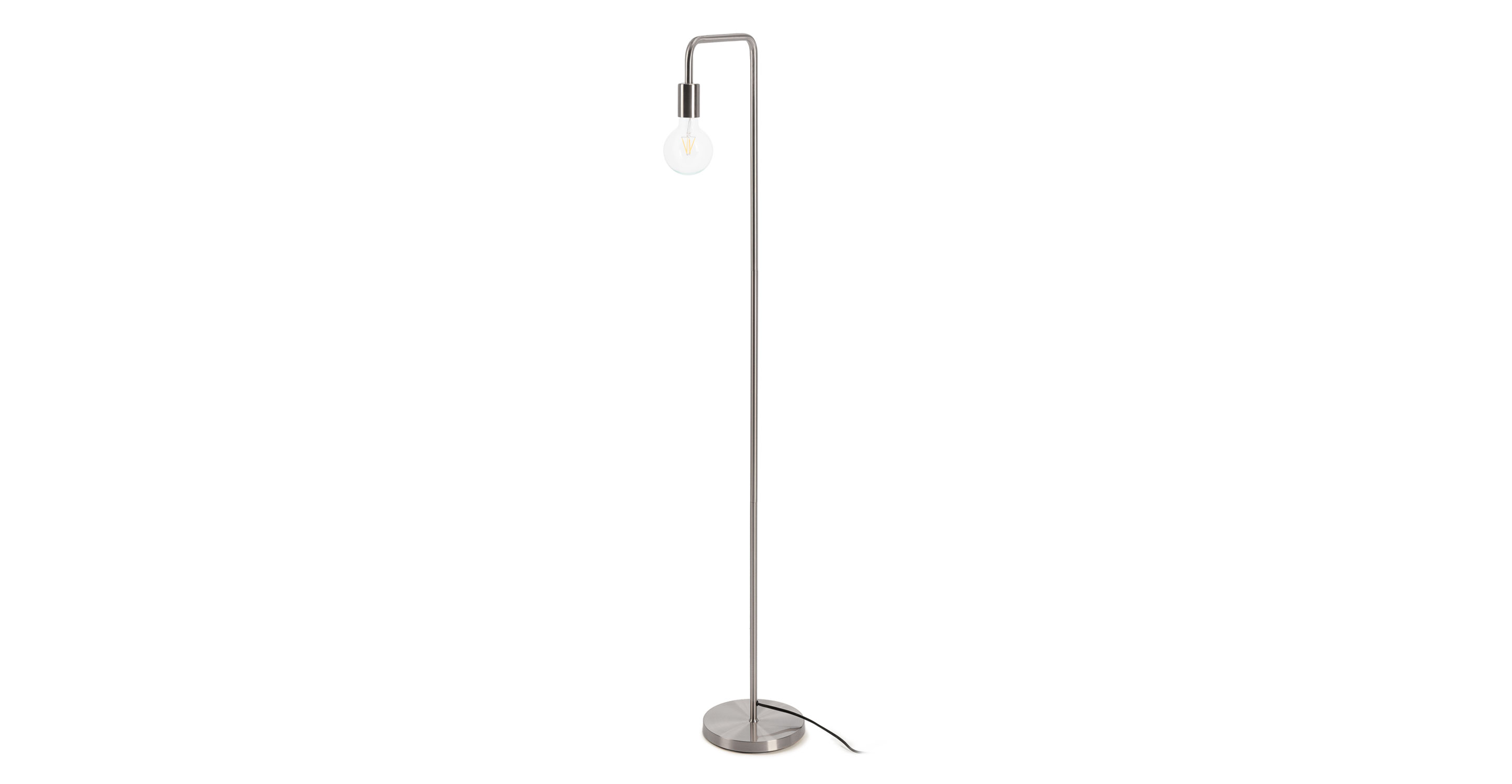 Beacon Nickel Floor Lamp Lighting Article Modern, MidCentury and
