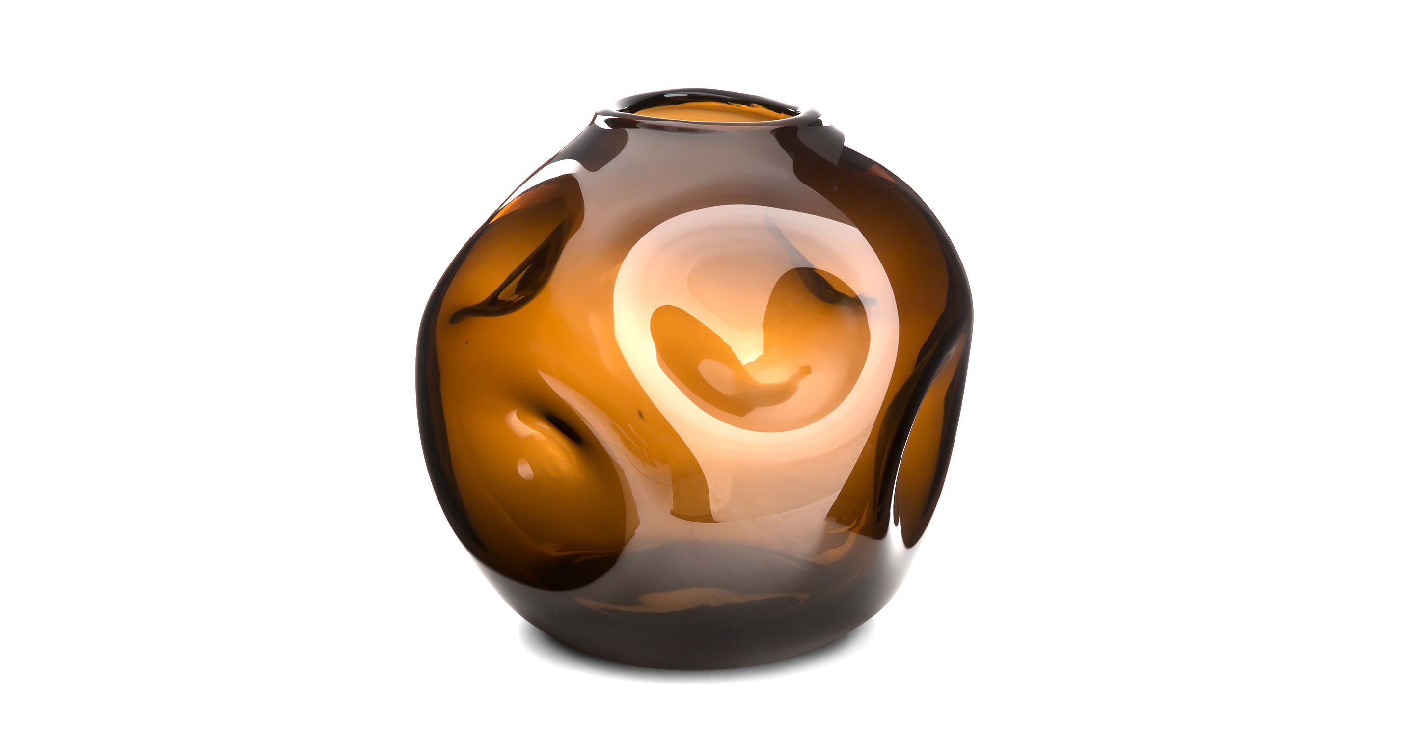 Bubble Chocolate Brown Vase Vases Article Modern, MidCentury and