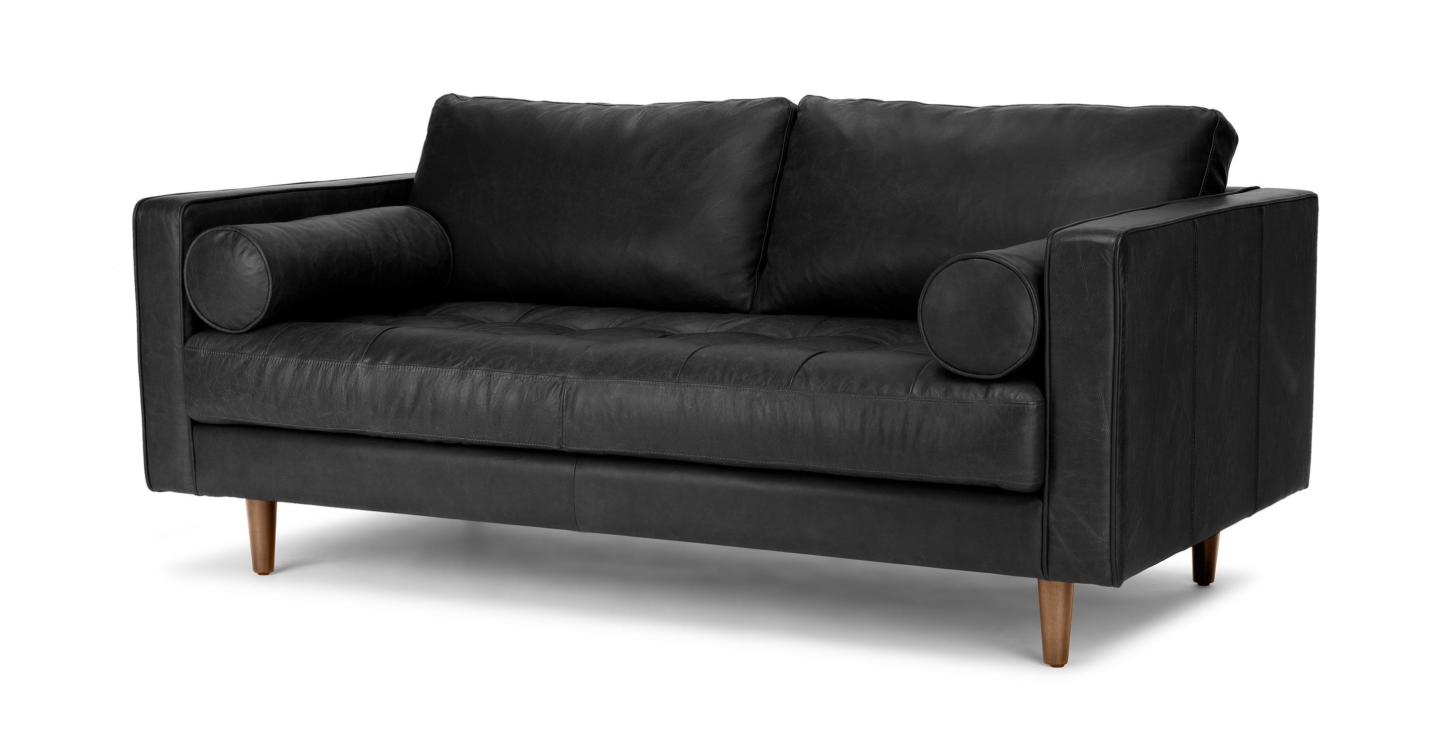 Sven Oxford Black 72" Sofa Sofas Article Modern, MidCentury and